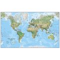 Waypoint Geographic Waypoint Geographic MILWLD120PHYS 1-20 Scale Laminated World Physical Environment Wall Map MILWLD120PHYS